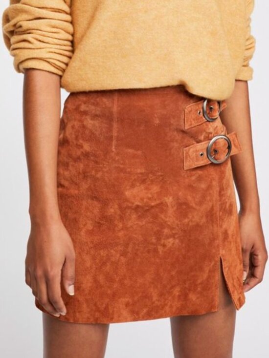 Blank NYC Dresses & Skirts - Blank NYC Leather Boho Buckle El Dorado Mini Skirt